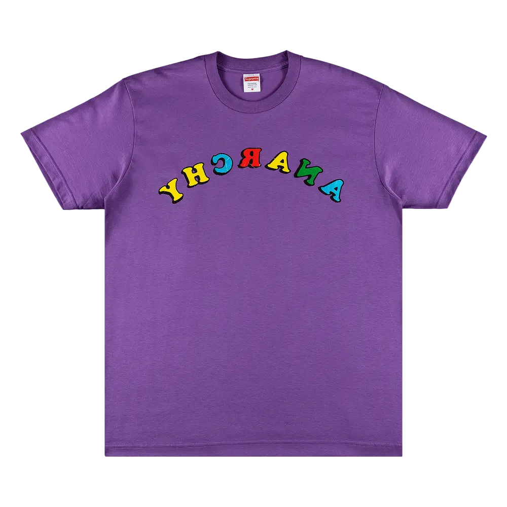 Supreme x Jamie Reid Anarchy Tee 'Purple' Spring/Summer 2021
