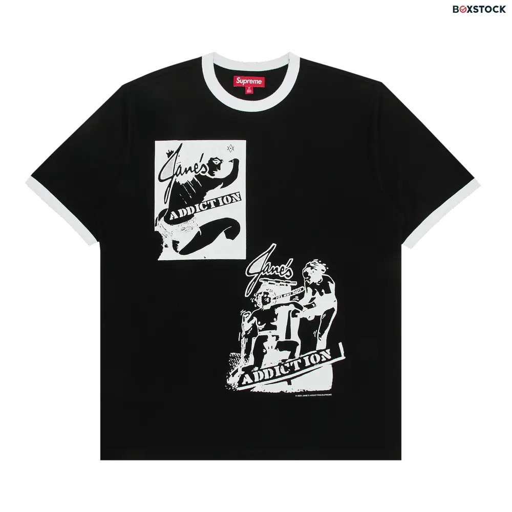 supreme Supreme x Jane's Addiction Ringer Tee 'Black' Fall/Winter 2024
