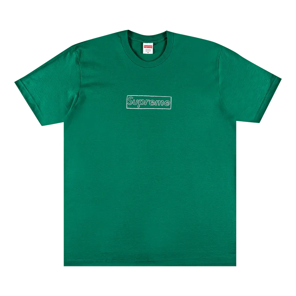 Supreme x KAWS Chalk Logo Tee 'Light Pine' Green Spring/Summer 2021