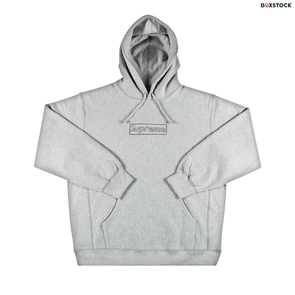 supreme Supreme x KAWS Chalk Logo Hooded Sweatshirt 'Heather Grey' Spring/Summer 2021