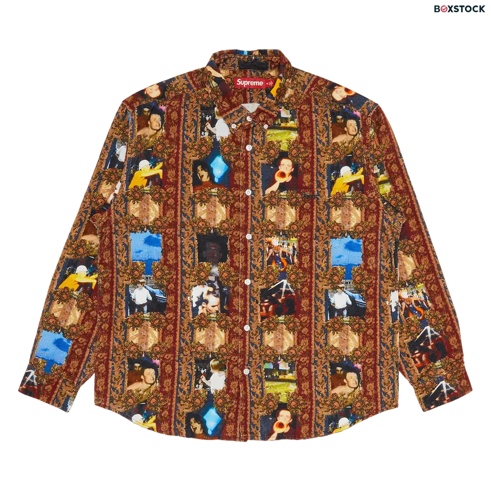supreme Supreme x Mark Leckey Hardcore Printed Corduroy Shirt 'Multicolor' Multi-Color Fall/Winter 2023