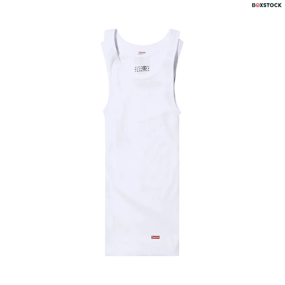 supreme Supreme x MM6 Maison Margiela Tagless Tank Top (1 Pack) 'White' Spring/Summer 2024