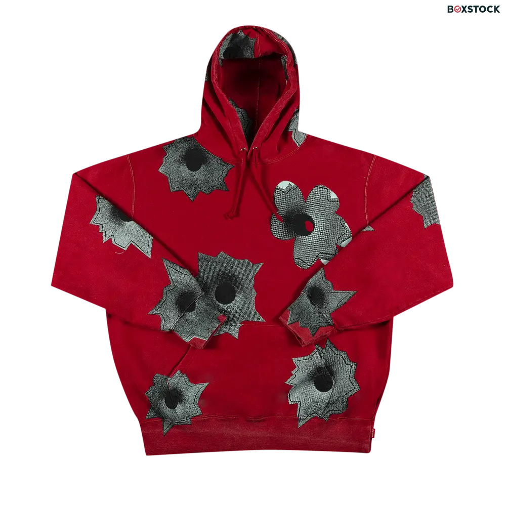 supreme Supreme x Nate Lowman Hooded Sweatshirt 'Red' Spring/Summer 2022