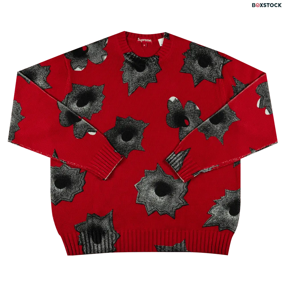 supreme Supreme x Nate Lowman Sweater 'Red' Spring/Summer 2022