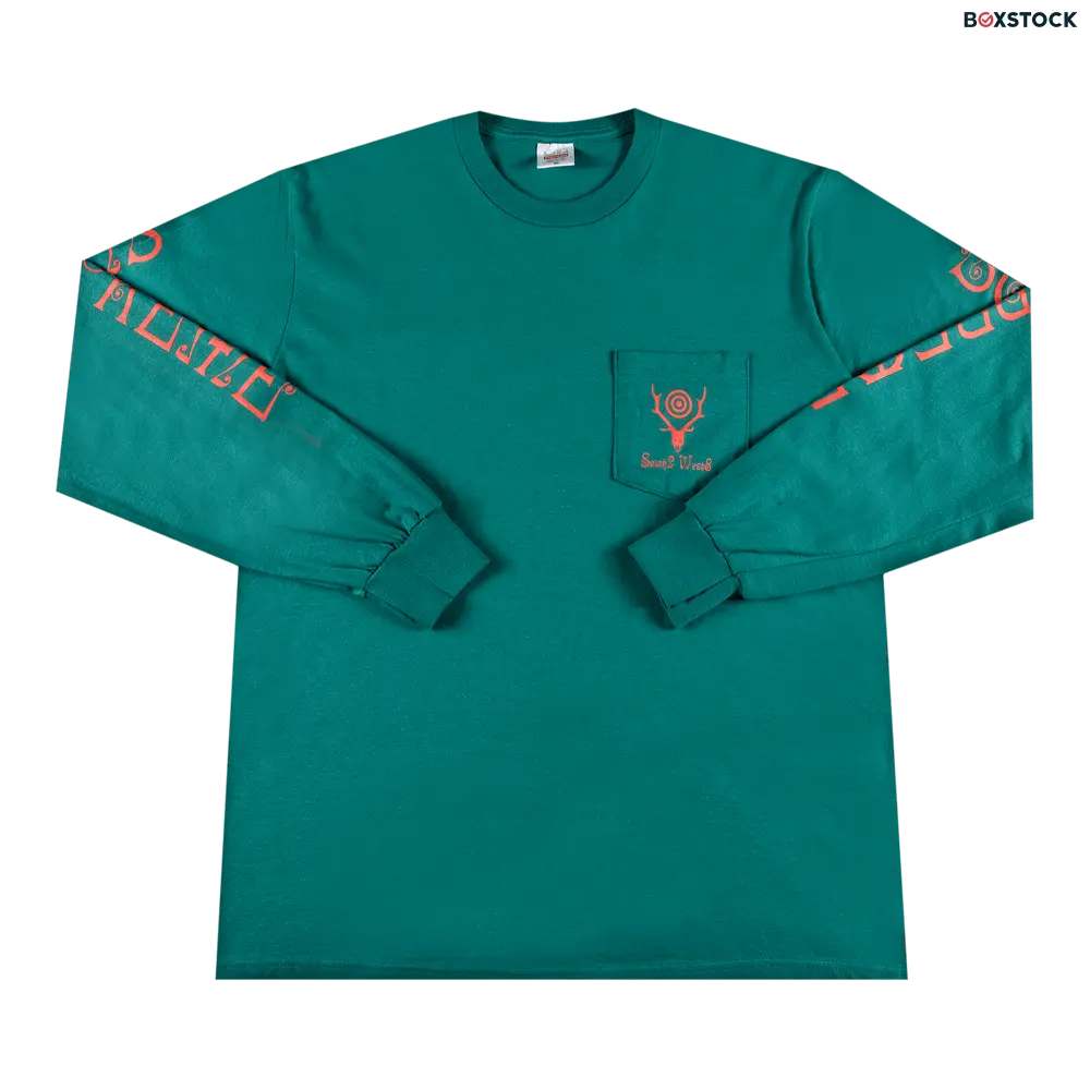 supreme Supreme x SOUTH2 WEST8 Long-Sleeve Pocket Tee 'Teal' Spring/Summer 2021