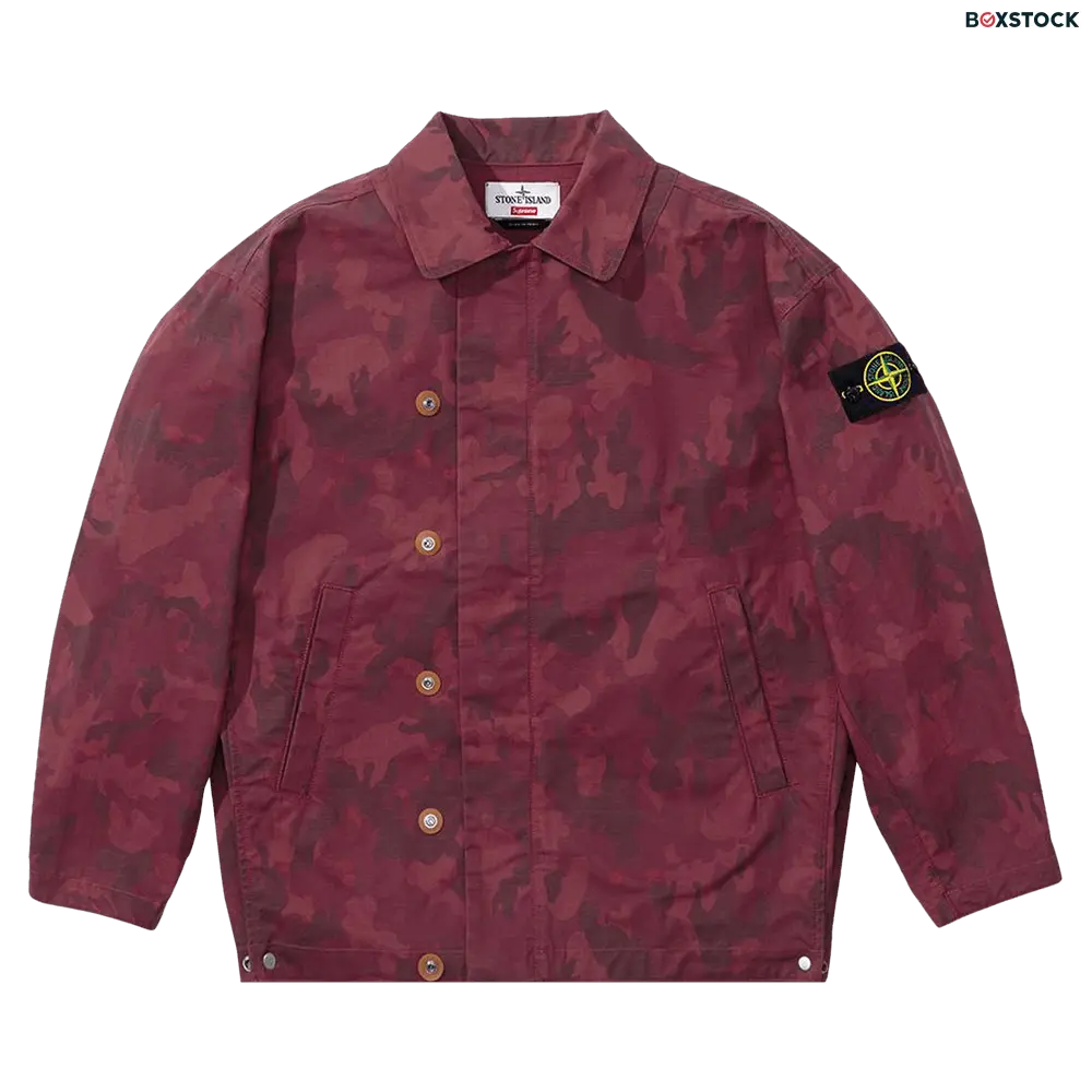 supreme Supreme x Stone Island Reactive Ice Camo Ripstop Jacket 'Red' Spring/Summer 2022