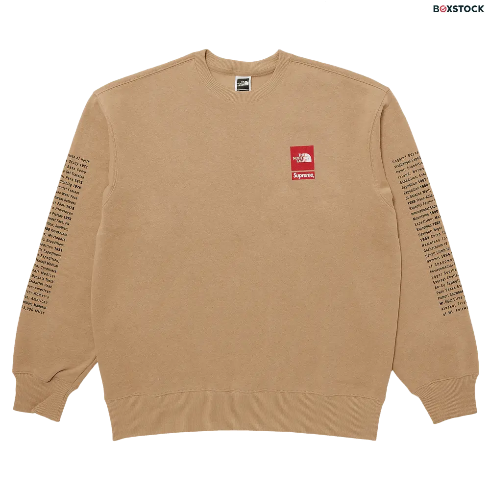 supreme Supreme x The North Face Crewneck 'Khaki' Tan Spring/Summer 2024