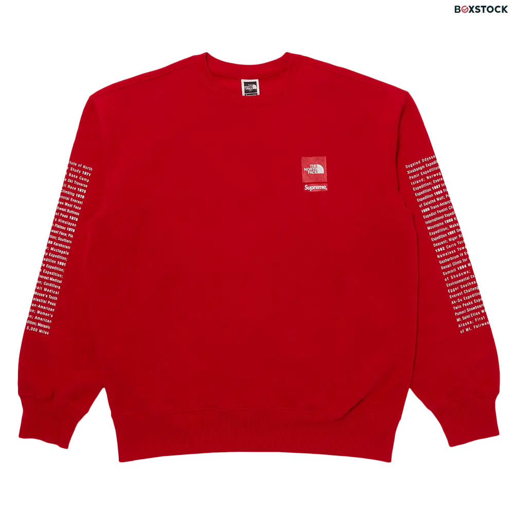 supreme Supreme x The North Face Crewneck 'Red' Spring/Summer 2024
