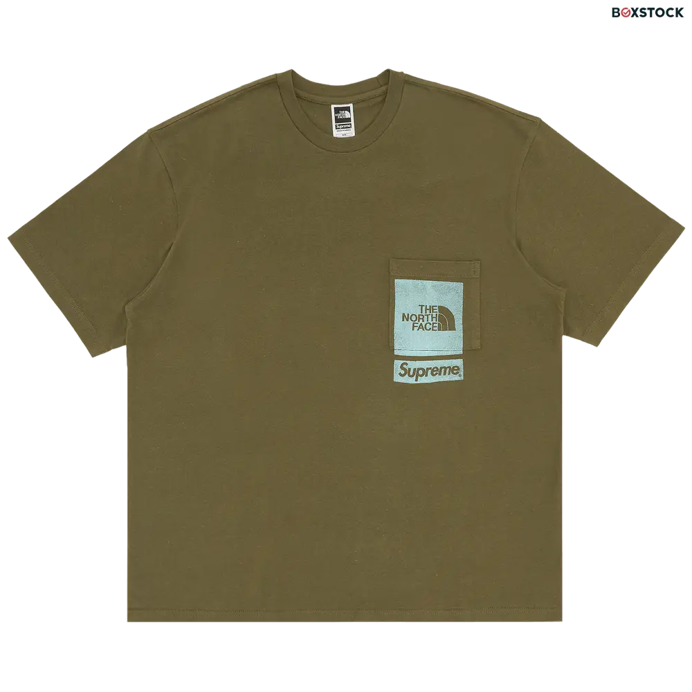 supreme Supreme x The North Face Printed Pocket Tee 'Olive' Green Spring/Summer 2023