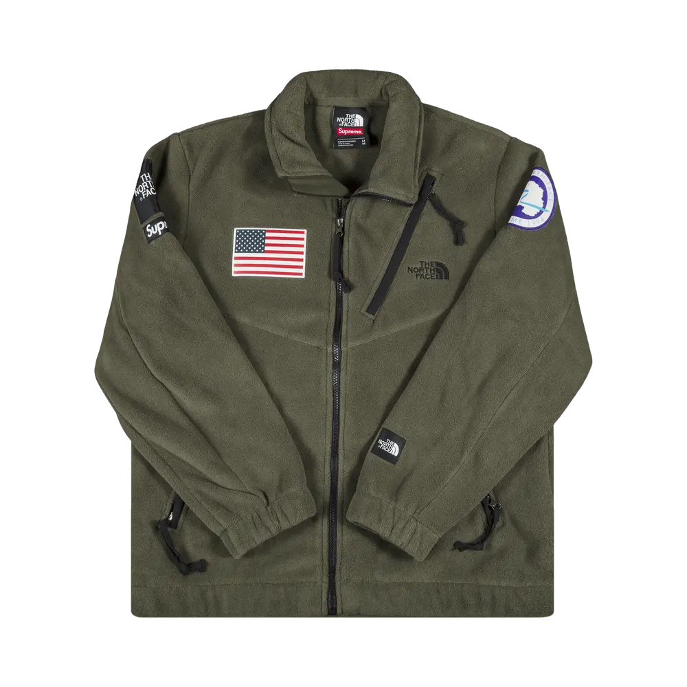 Supreme x The North Face Trans Antarctica Expedition Fleece Jacket 'Olive' Green Spring/Summer 2017