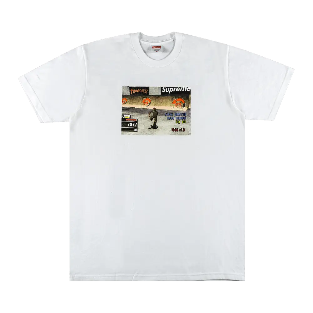 Supreme x Thrasher Game Tee 'White' Fall/Winter 2021