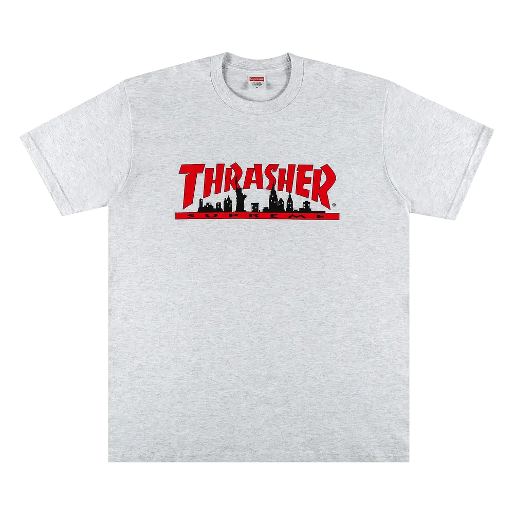 Supreme x Thrasher Skyline Tee 'Ash Grey' Fall/Winter 2021