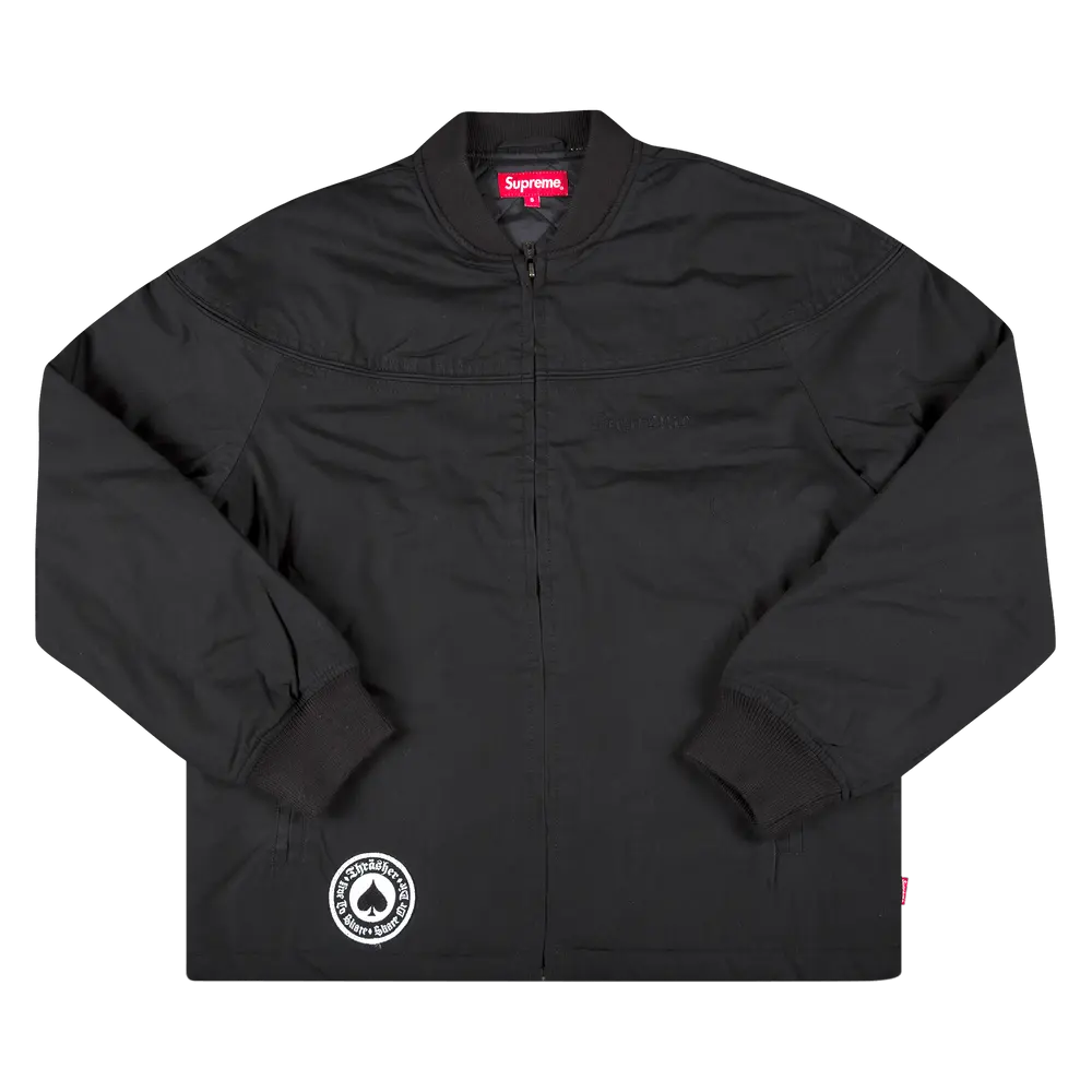 Supreme x Thrasher Poplin Crew Jacket 'Black' Spring/Summer 2017
