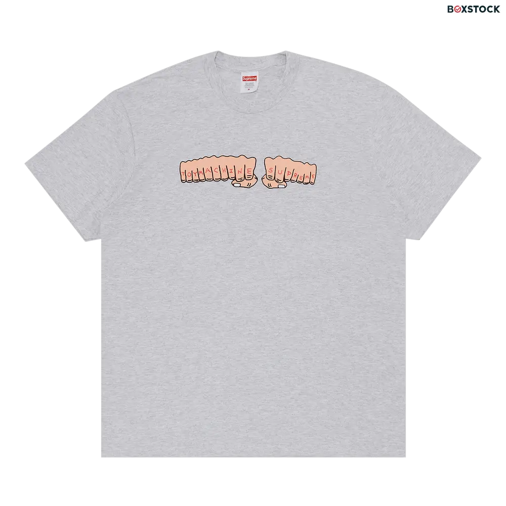 supreme Supreme x Toy Machine Fist Tee 'Ash Grey' Spring/Summer 2024