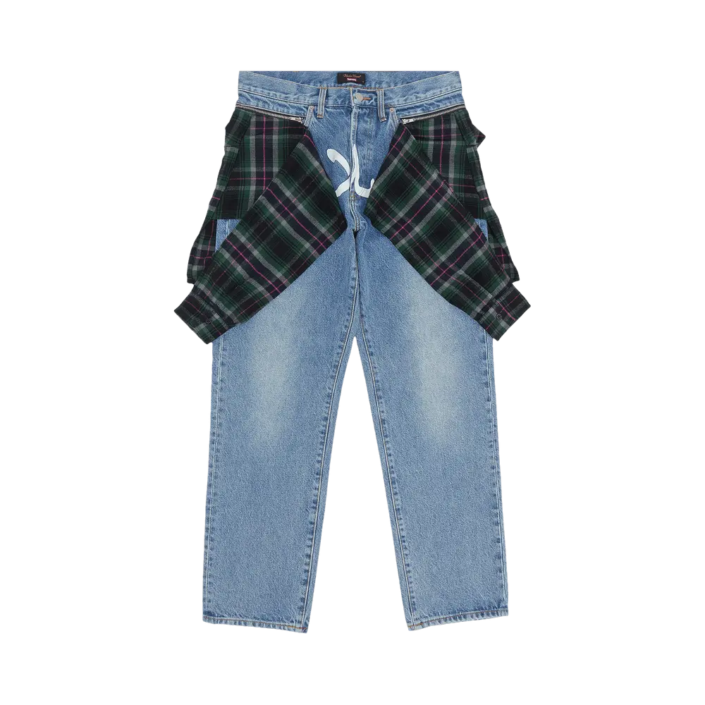 Supreme x UNDERCOVER Layered Jean 'Washed Indigo' Blue Spring/Summer 2023