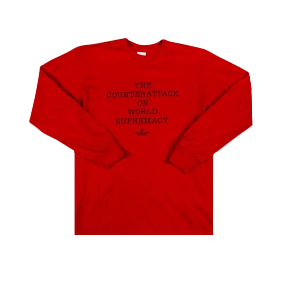 Supreme x Undercover x Public Enemy Counterattack Long-Sleeve T-Shirt 'Red' Spring/Summer 2018