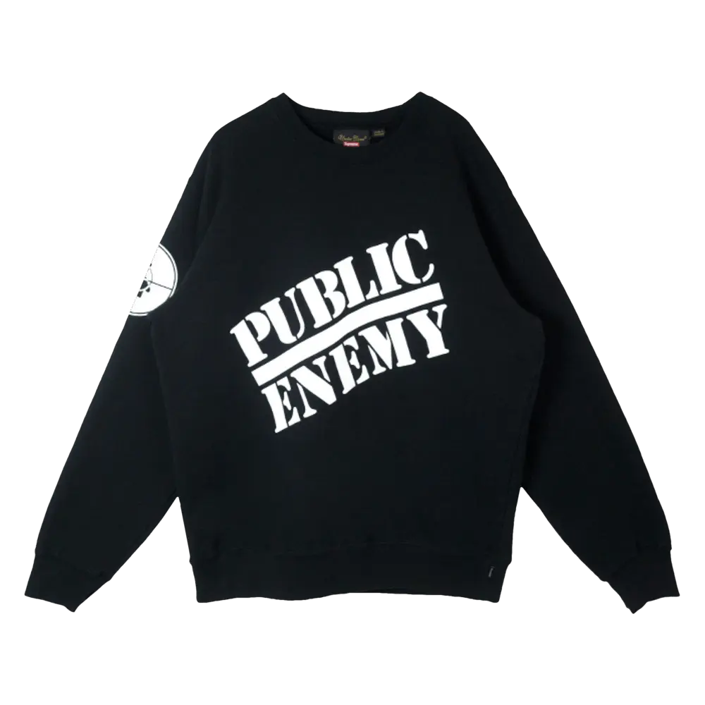 Supreme x Undercover x Public Enemy Crewneck Sweatshirt 'Black' Spring/Summer 2018