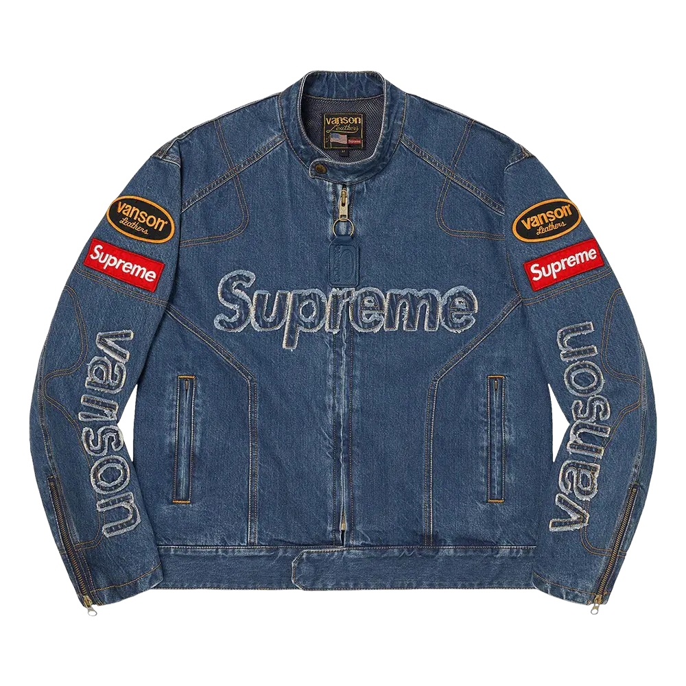 Supreme x Vanson Leathers x Cordura Denim Jacket 'Blue' Fall/Winter 2022