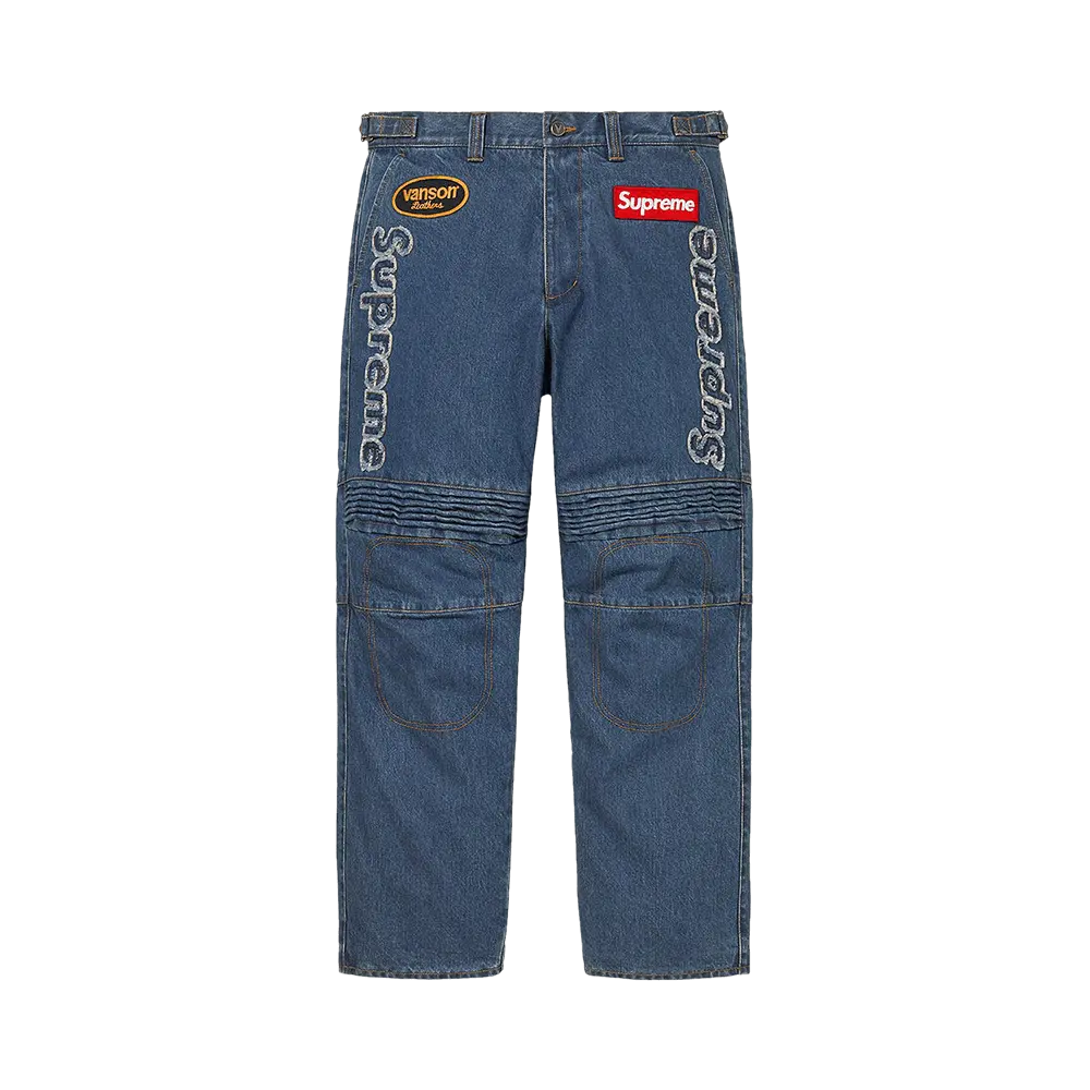 Supreme x Vanson Leathers x Cordura Denim Racing Pant 'Blue' Fall/Winter 2022