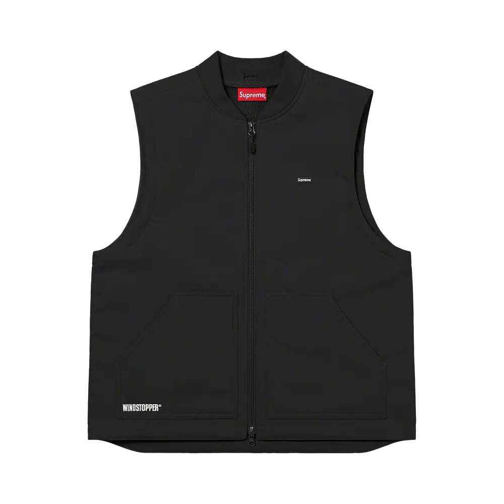 Supreme x WINDSTOPPER Work Vest 'Black' Fall/Winter 2022