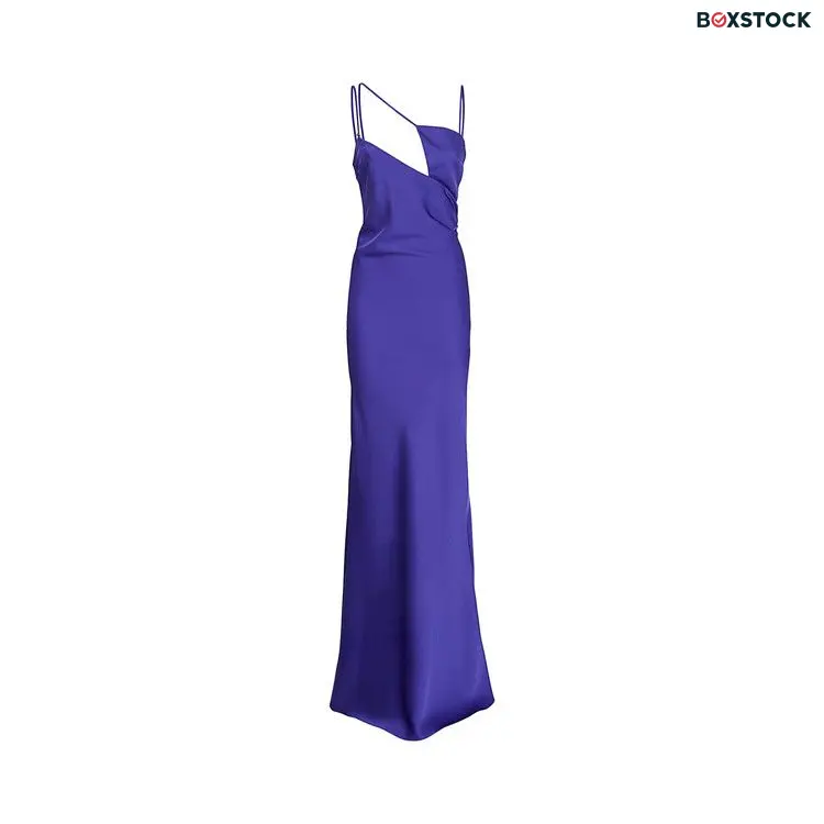 The Attico Melva Long Dress 'Vivid Violet' Purple Fall/Winter 2023
