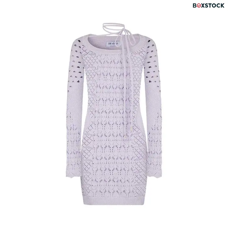 The Attico Taylor Mini Dress 'Lilac' Purple Fall/Winter 2022