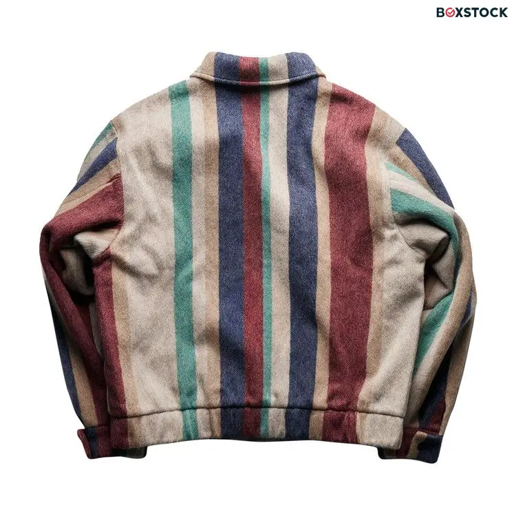 The Elder Statesman Brushed Striped Member Jacket 'Brushed Wool Stripe' Multi-Color Fall/Winter 2023