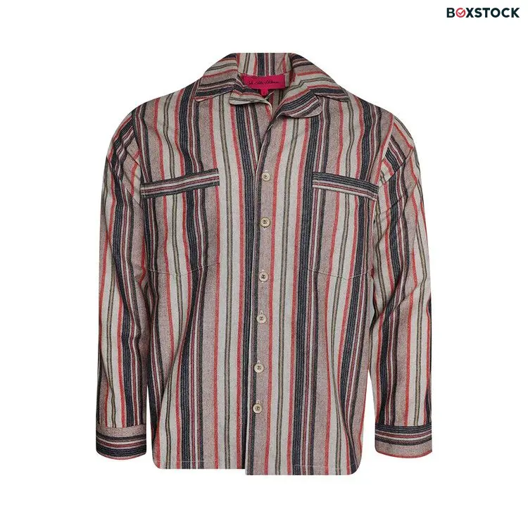 The Elder Statesman Leisure Stipe Shirt 'Stripe' Multi-Color Spring/Summer 2023
