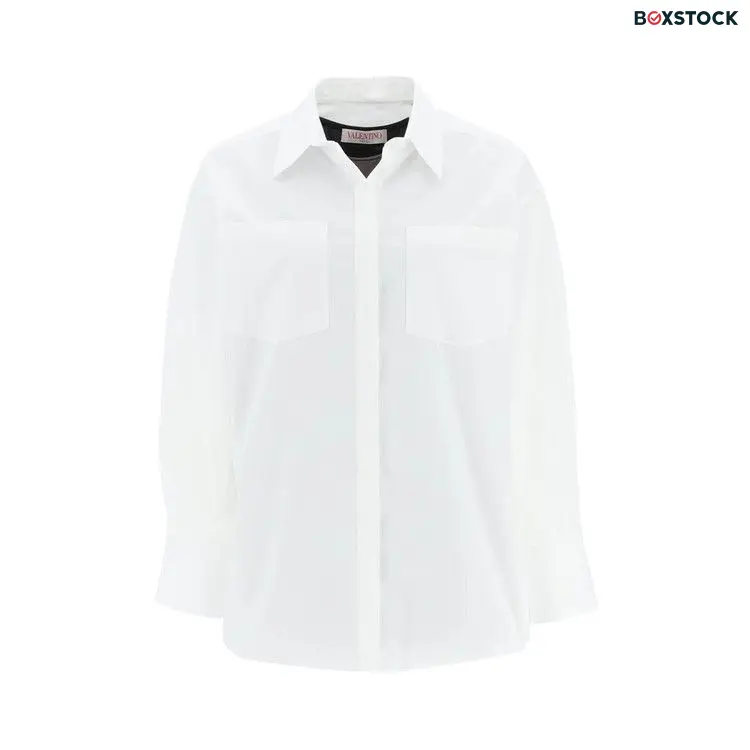 Valentino Wide Poplin Shirt 'Bianco/Ebano' White Spring/Summer 2023