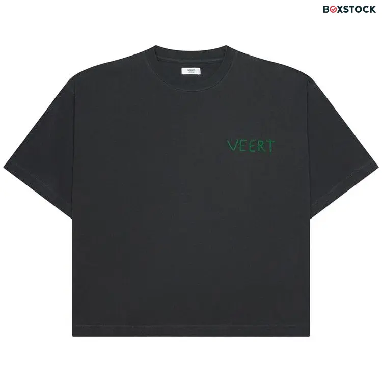 VEERT Handwritten Embroidered T-Shirt 'Dark Grey' Fall/Winter 2023