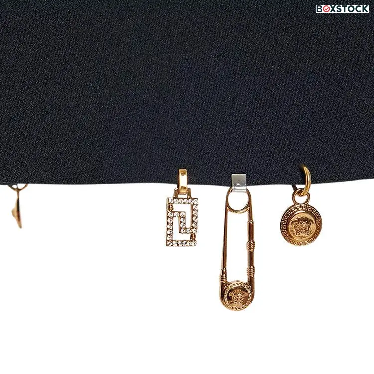 Versace Charm-Embellished Satin Mini Skirt 'Black' Fall/Winter 2021