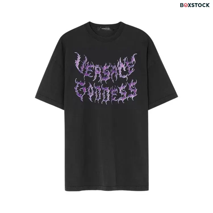 Versace Goddess Logo T-Shirt 'Black' Spring/Summer 2023