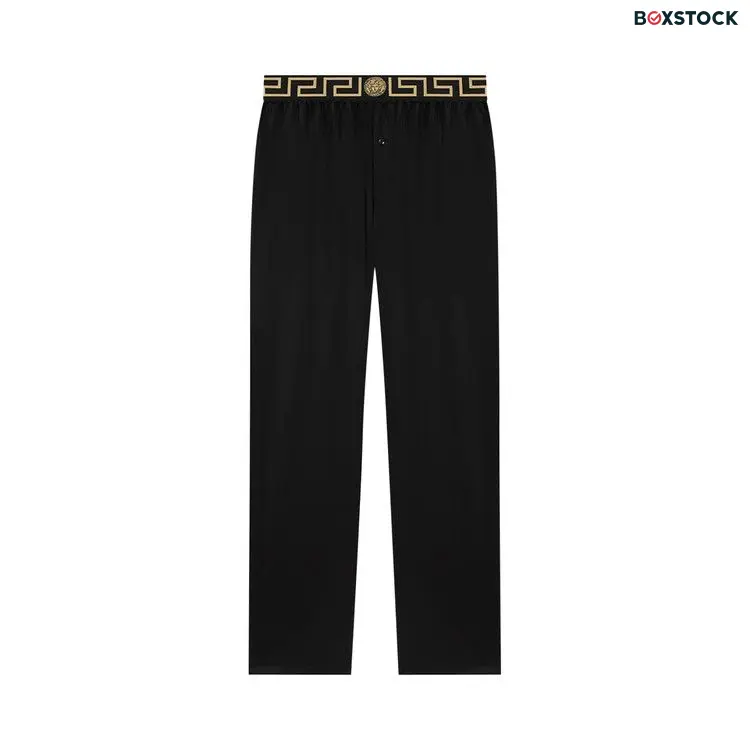 Versace Greca Border Silk Pyjama Trousers 'Black' Spring/Summer 2022