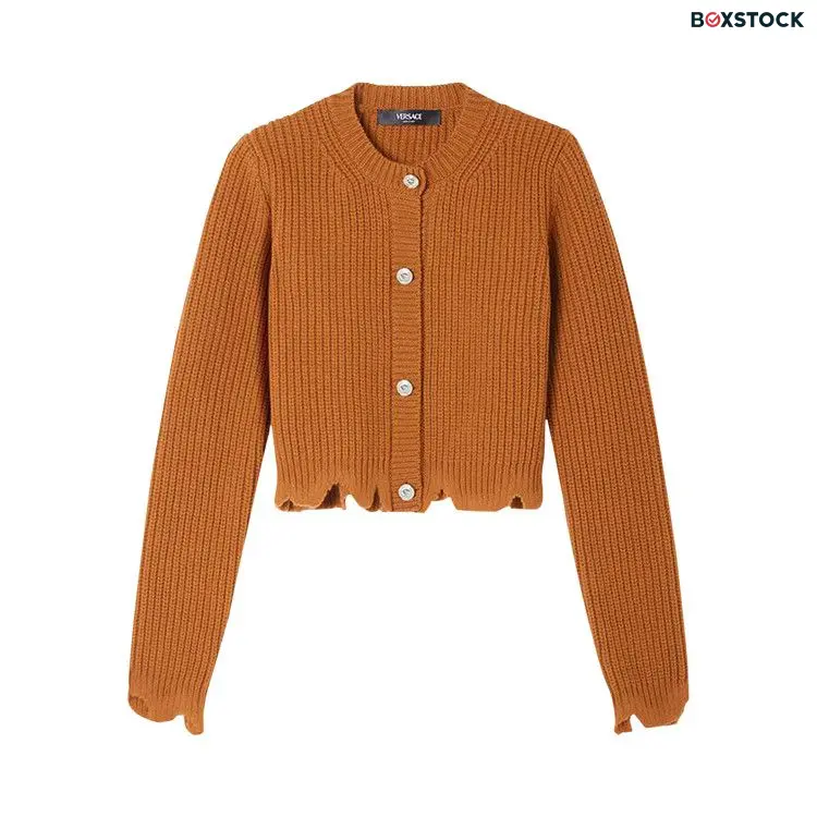 Versace Grunge Knit Sweater 'Caramel' Tan Fall/Winter 2023