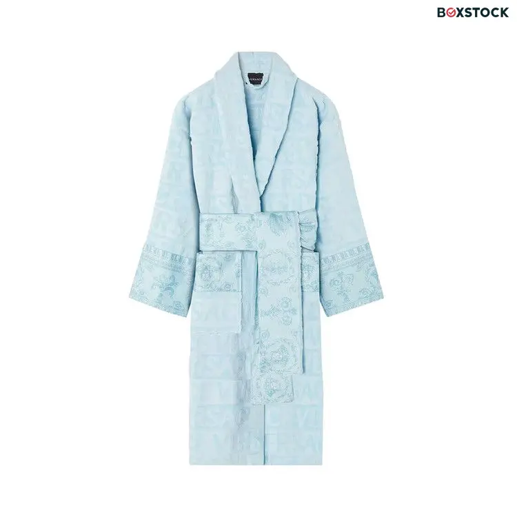 Versace I Heart Baroque Bath Robe 'Pale Blue' Pre-Fall 2024