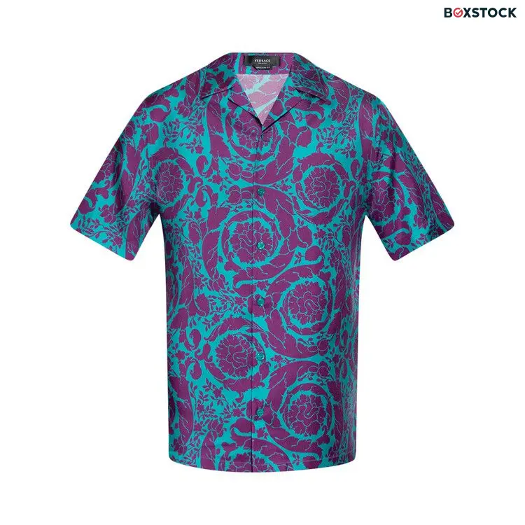 Versace Informal Shirt 'Teal/Plum' Multi-Color Fall/Winter 2022