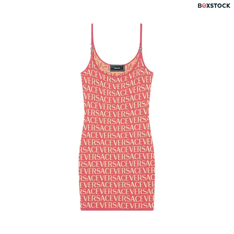 Versace Monogram Knit Mini Dress 'Fuchsia Pink' Fall/Winter 2023