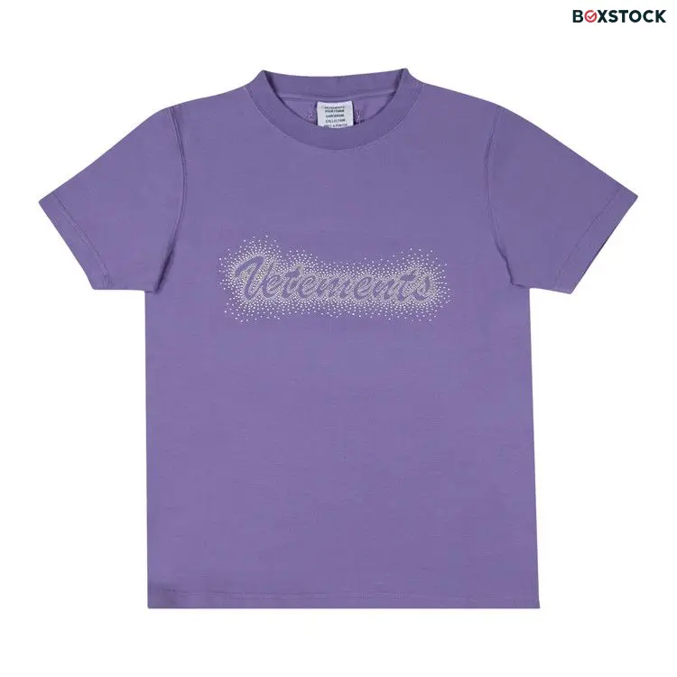 Vetements Bling Logo Fitted T-Shirt 'Lilac' Purple Spring/Summer 2024