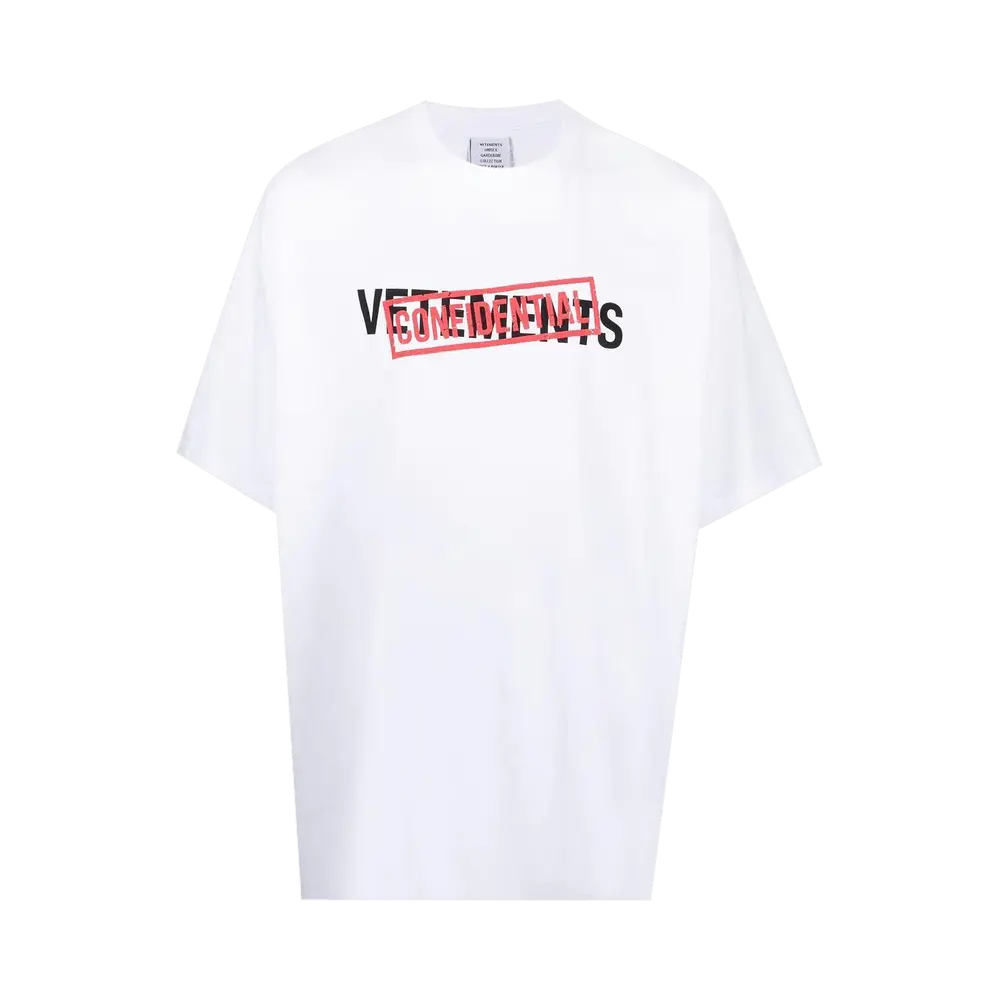 Vetements Confidential Logo T-Shirt 'White' Fall/Winter 2022