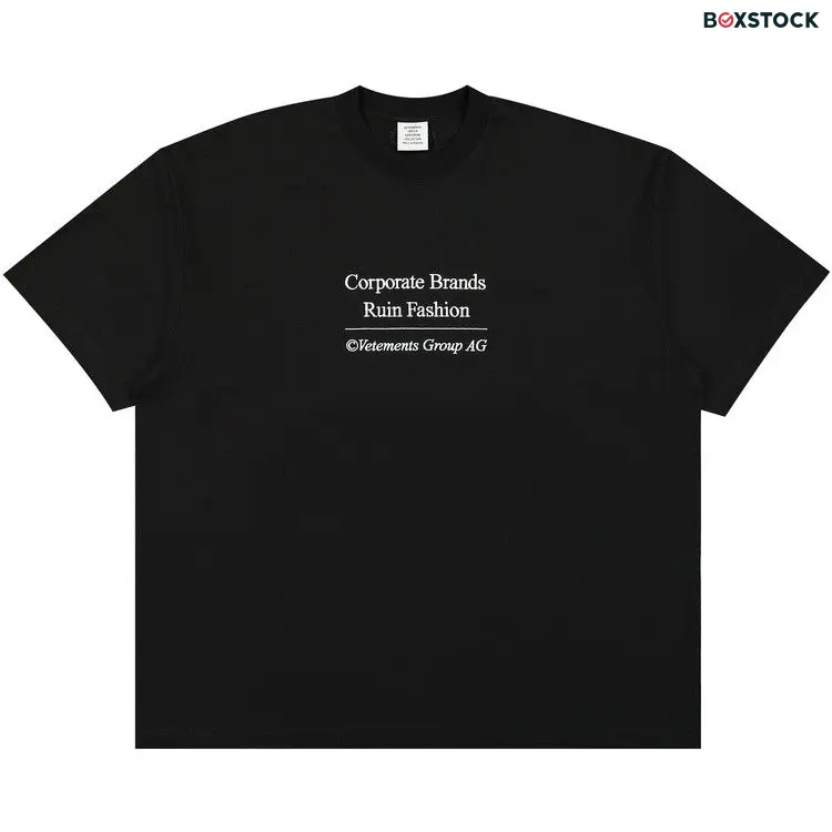 Vetements Corporate Brands T-Shirt 'Black' Fall/Winter 2024