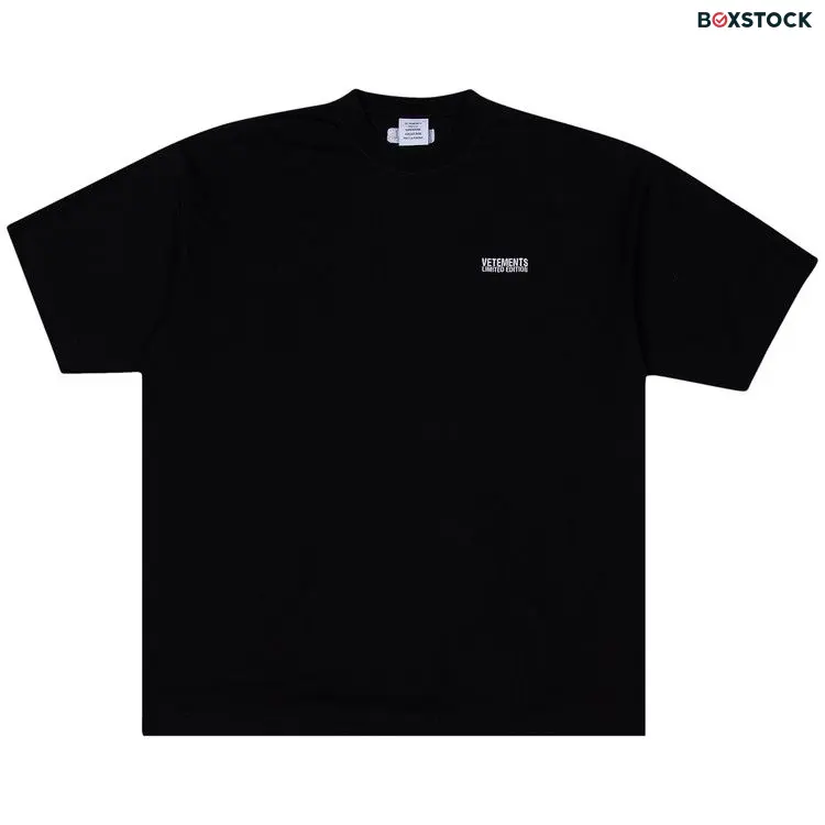 Vetements Embroidered Logo T-Shirt 'Black' Spring/Summer 2024