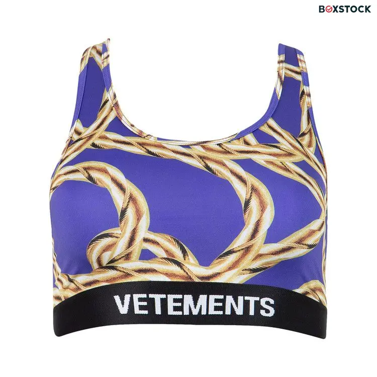 Vetements Gold Chain Sports Bra 'Royal Blue' Spring/Summer 2022