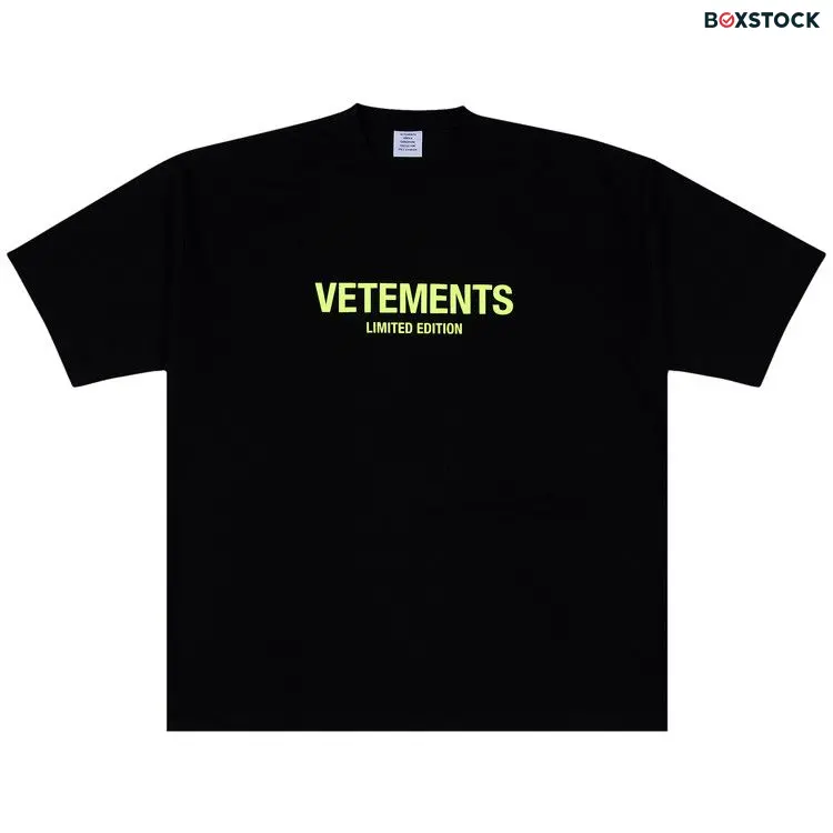 Vetements Limited Edition Logo T-Shirt 'Black/Yellow' Spring/Summer 2024
