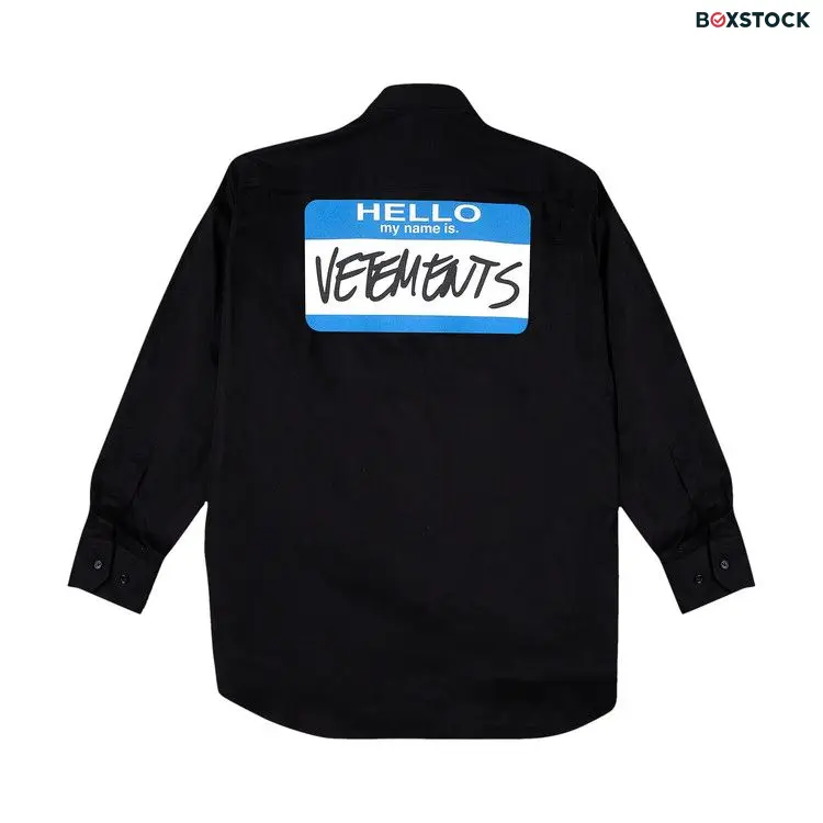 Vetements My Name Is Shirt 'Black' Spring/Summer 2024