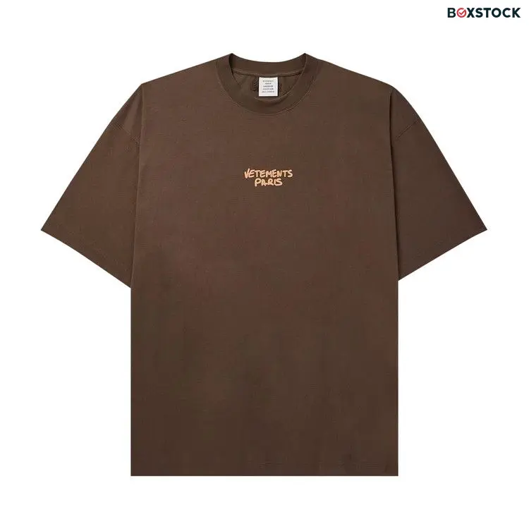 Vetements Paris Logo T-Shirt 'Chocolate Brown' Fall/Winter 2024