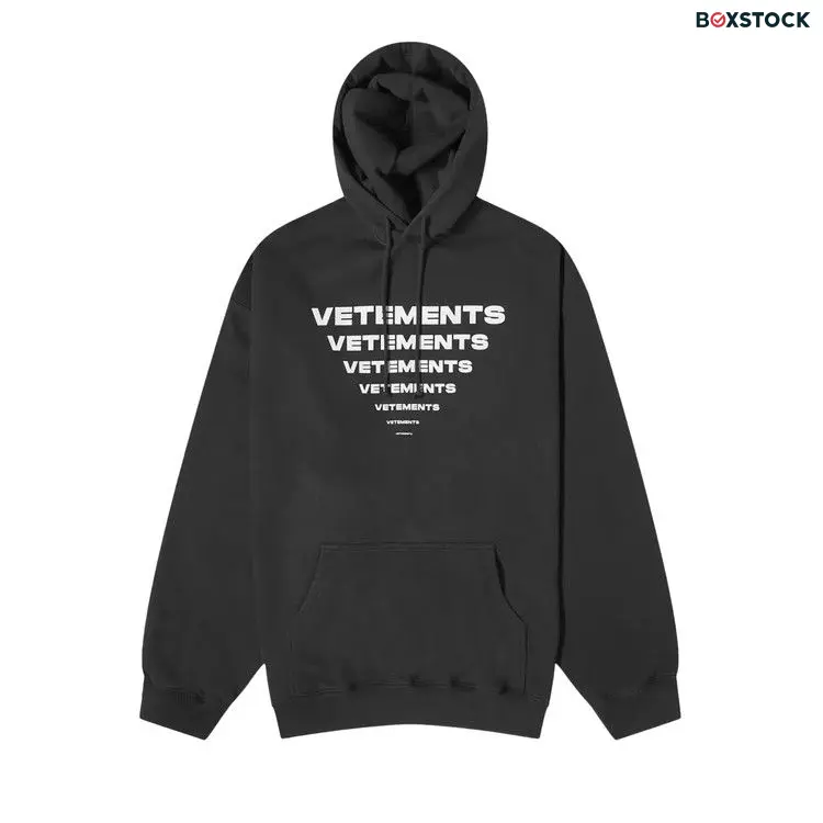 Vetements Pyramid Logo Hoodie 'Black' Fall/Winter 2023