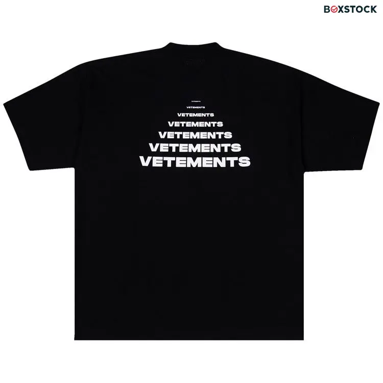 Vetements Pyramid Logo T-Shirt 'Black' Spring/Summer 2024