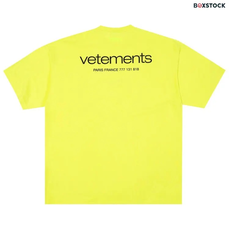 Vetements Urban Logo T-Shirt 'Neon Yellow' Spring/Summer 2024
