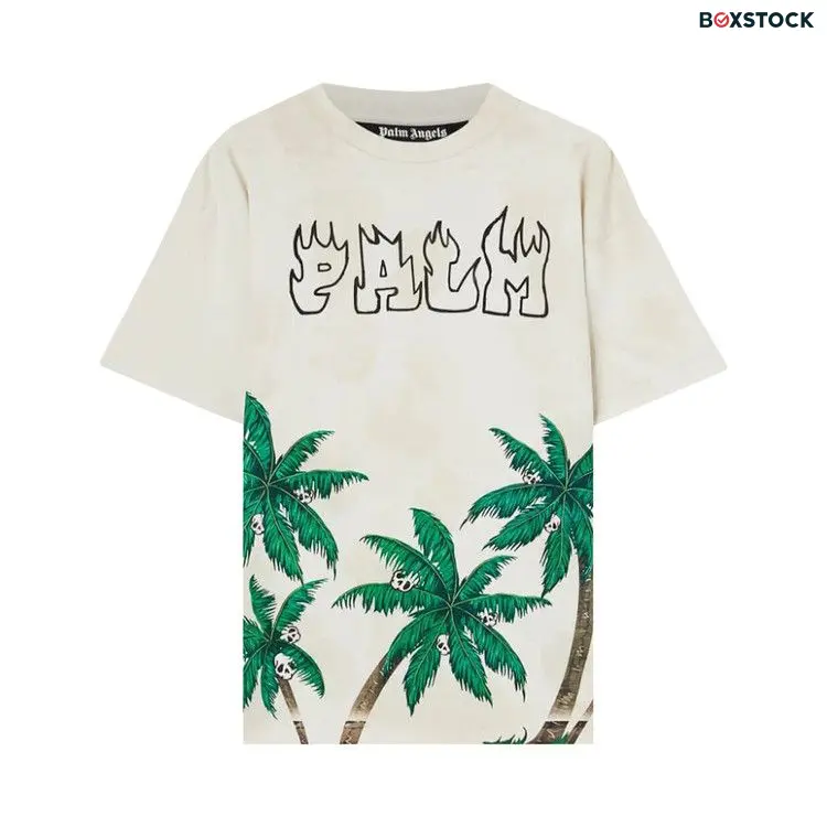 Palm Angels Palms And Skull Vintage Tee 'White' Spring/Summer 2023