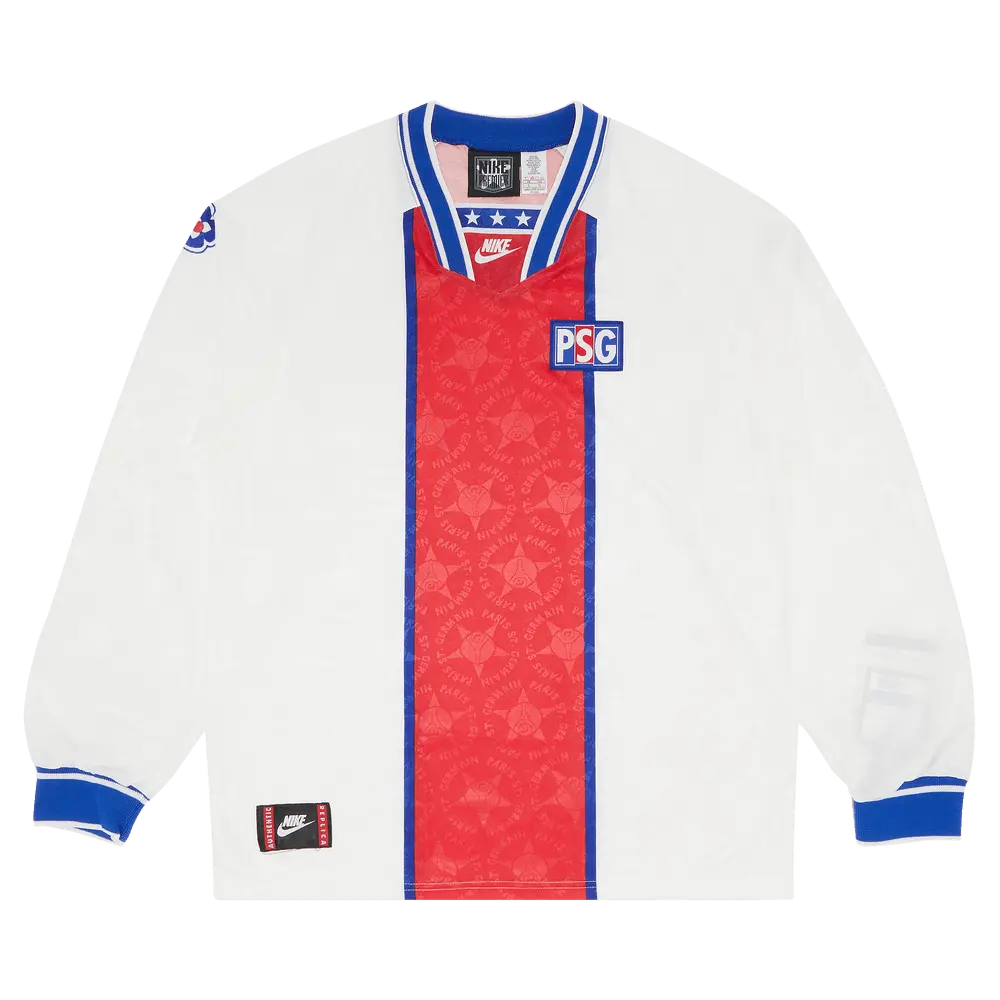 Vintage Paris Saint-Germain Away Stadium Long-Sleeve Shirt 'White/Red' Fall/Winter 1994